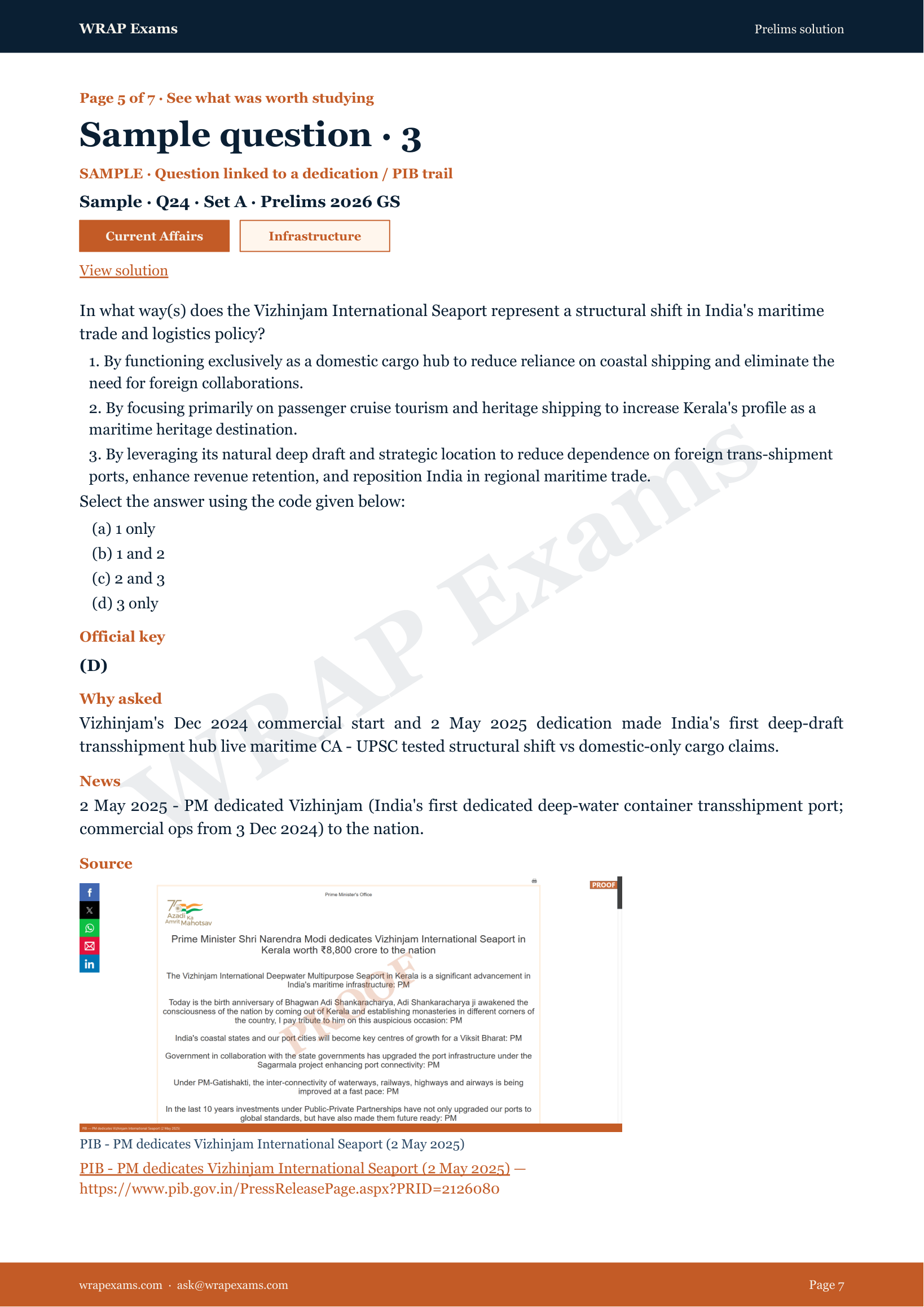 Why asked · UPSC Prelims 2026 GS Set A — page 7