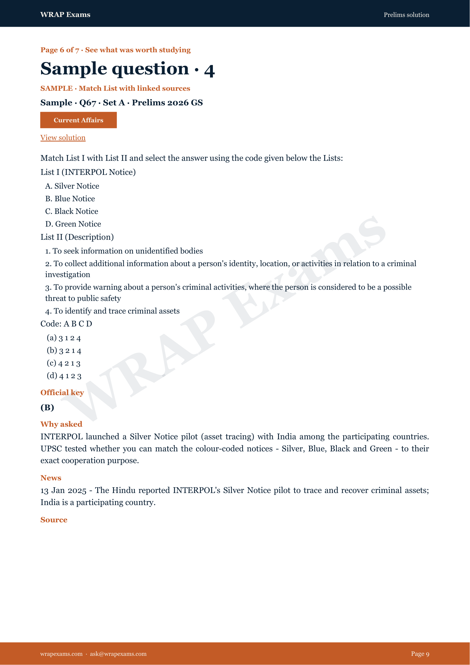 Why asked · UPSC Prelims 2026 GS Set A — page 9